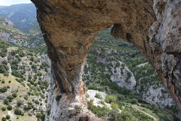 Photo rock formation on mountain