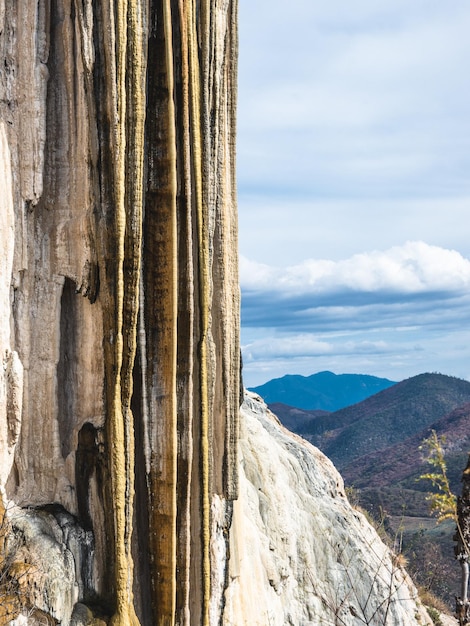 Rock formations at hierve el agua