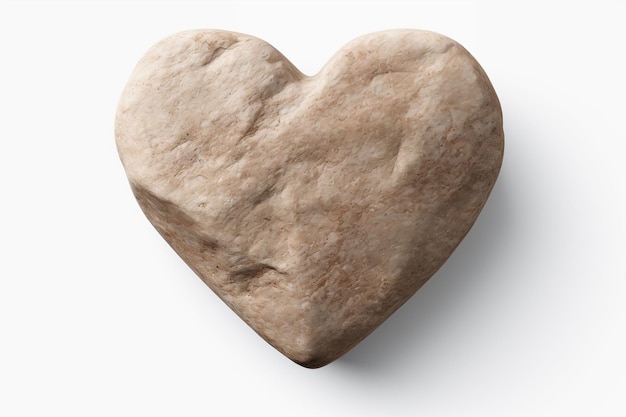 Rock Heart Isolated on transparent background Generative AI