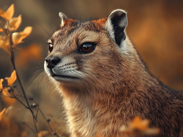 Rock Hyrax Procavia capensis Dassie Close Up Portrait in Wildlife