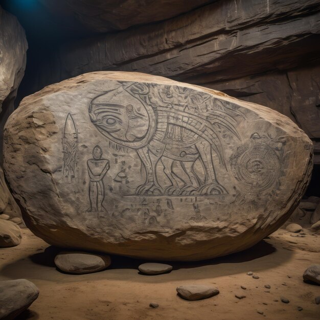 a rock with the word god on it