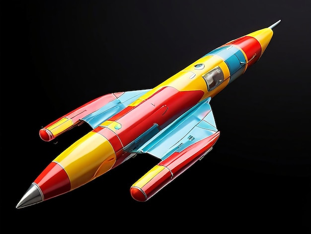 Photo rocket background 3d illustration