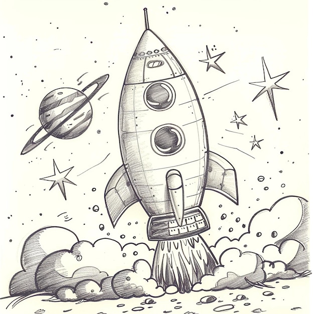 rocket_coloring_image