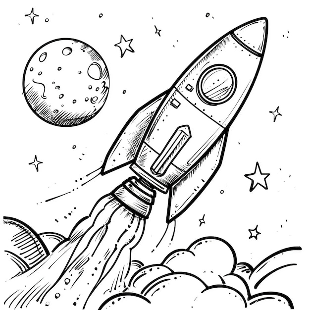 rocket_coloring_image