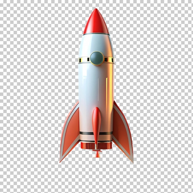 Rocket isolated on transparent background