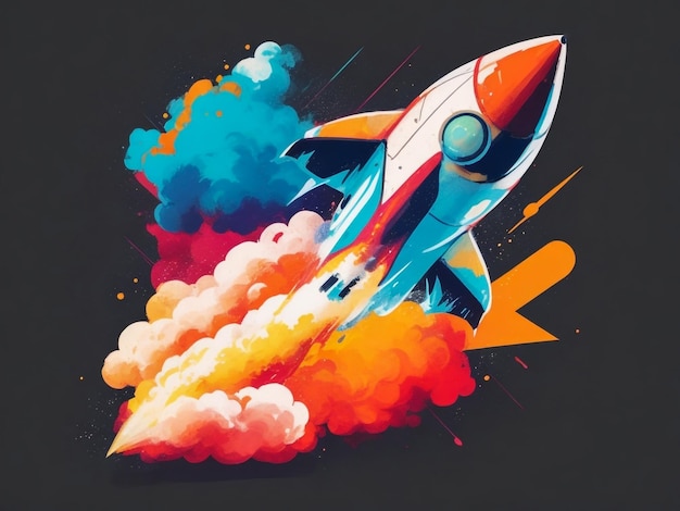 Rocket tshirt design vector artworK