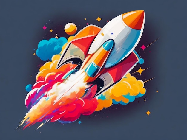 Rocket tshirt design vector artworK