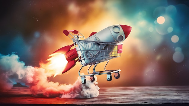 Rocketlaunched shopping cart fast delivery quick shipping and ecommerce