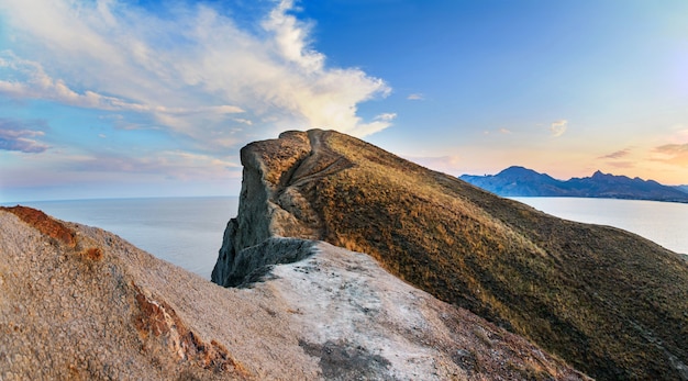 Rocks and sea. Dramatic scene.