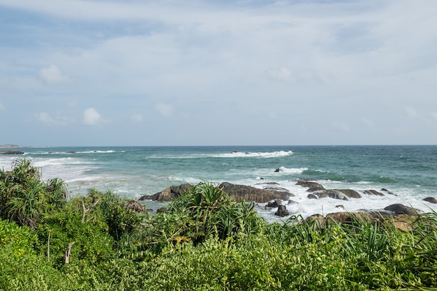 Rocks on the shore of the Indian ocean, Galle, Sri Lanka