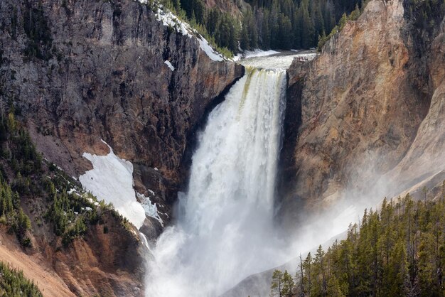 Rocky Canyon and River in American Landscape Grand Canyon of The Yellowstone