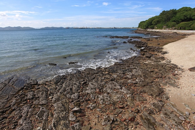 Rocky Coast beach Pattaya Thailand