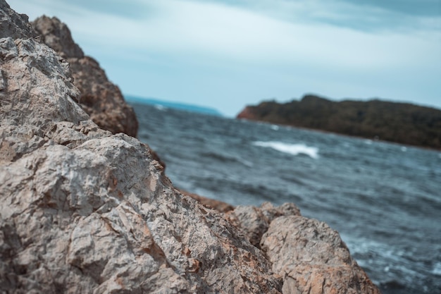 Rocky coast by the sea