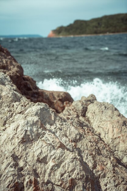 Rocky coast by the sea