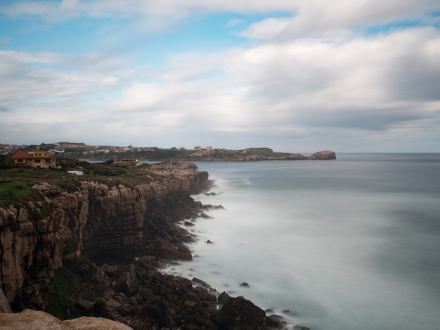 Rocky coast sea cliff landscape