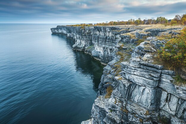 Rocky coastline with ocean