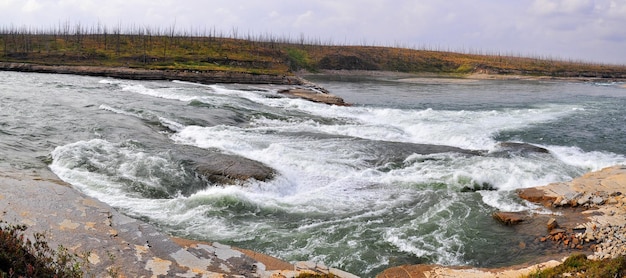 Rocky rapids on a Northern river