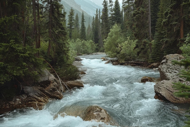 Rocky Shore River Scene