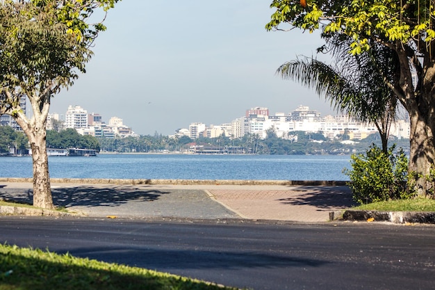 Rodrigo de Freitas Lagoon in Rio de Janeiro Brazil