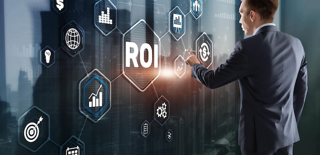 Roi Return On Investment Business Technology Analysis Finance Concept