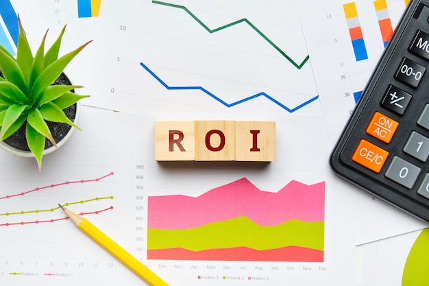 ROI with graphs and reports on paper.