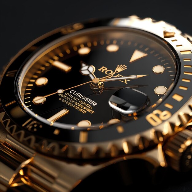 a rolex watch is on display with the date of the year