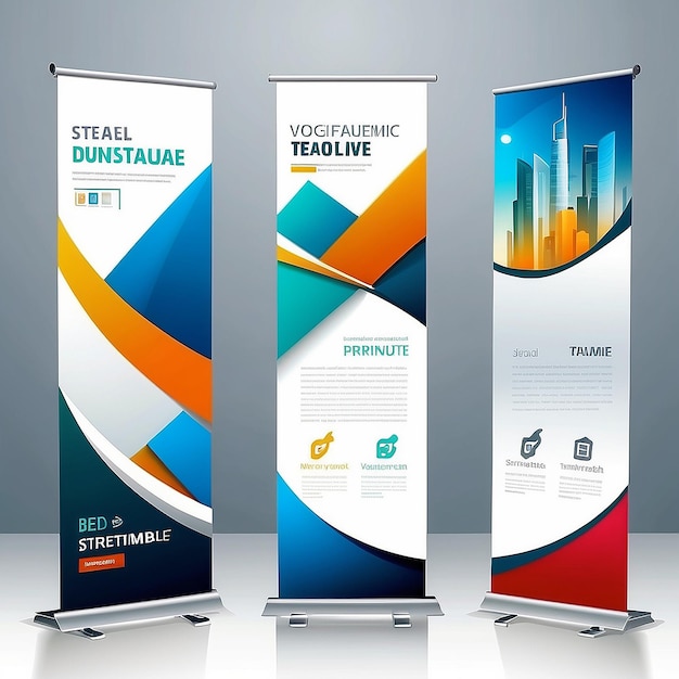 Roll banner vector design