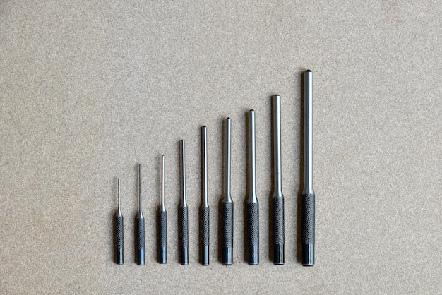 Roll pin punch set tools for remove pin or latch of any mechanical object