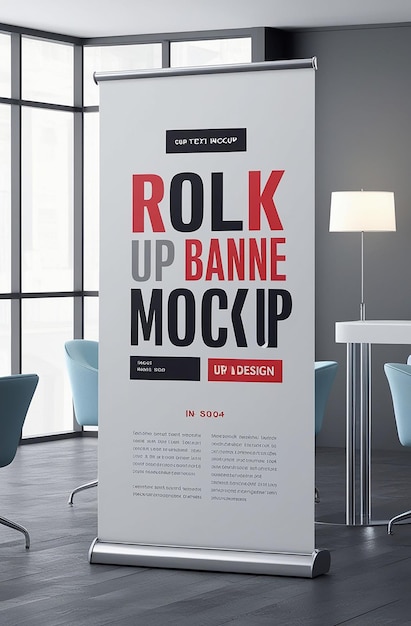 Roll up banner mockup design