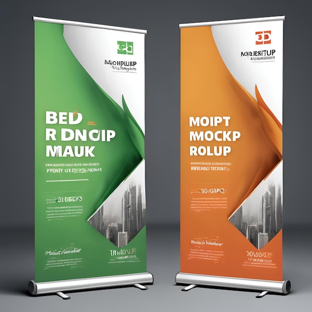 Roll Up Banner Mockup Design