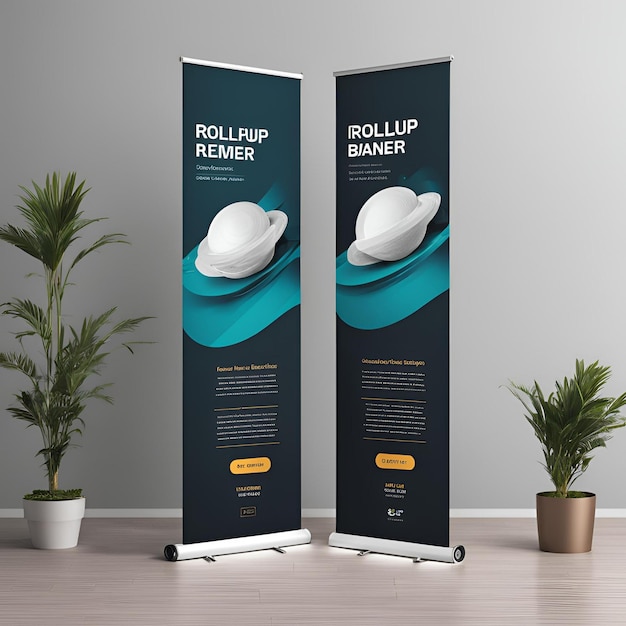 Roll Up Banner Mockup Design