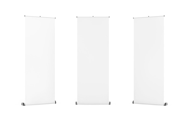 Rolled Banner Promotion Stands on a white background