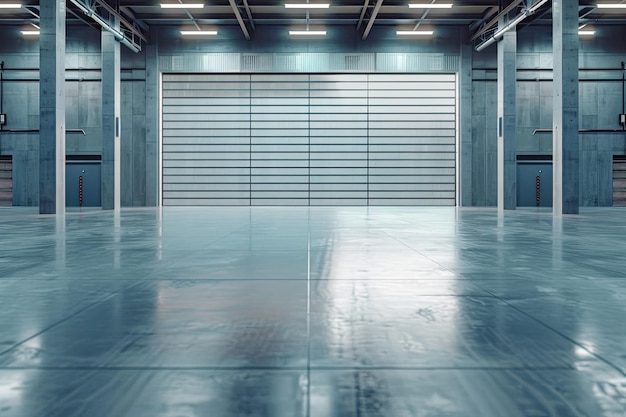 Roller Door in Industrial Building with Polished Concrete Floor