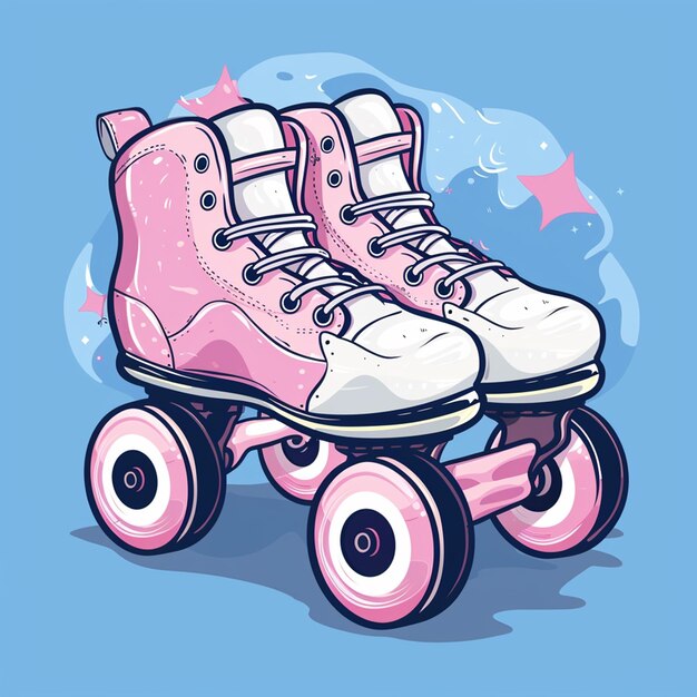 Roller skates illustration icon cartoon graphic