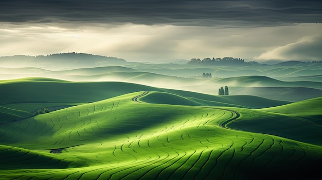 rolling hills of wheat rich textures savannah fields