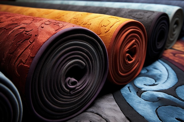 Rolls of carpet