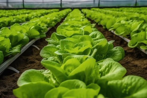 Romaine lettuce growing Generate Ai