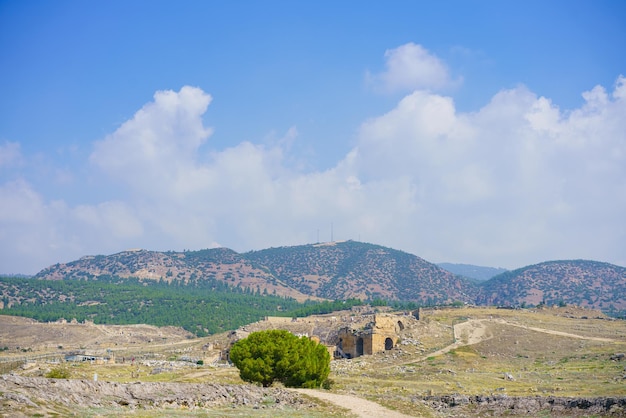 Roman amphitheater in ruins Hierapolis in Pamukkale Turkey UNESCO World