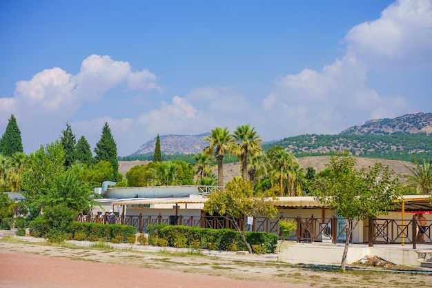 Roman amphitheater in ruins Hierapolis in Pamukkale Turkey UNESCO World