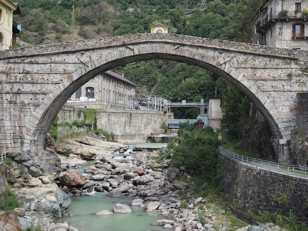 Roman bridge in Pont Saint Martin