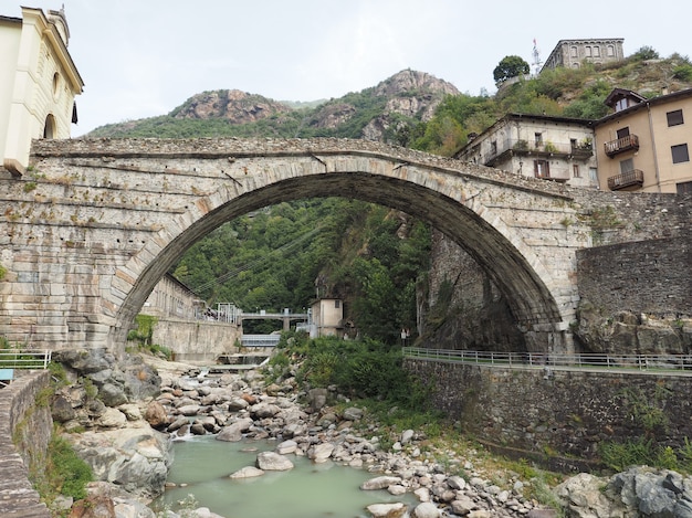 Roman bridge in Pont Saint Martin