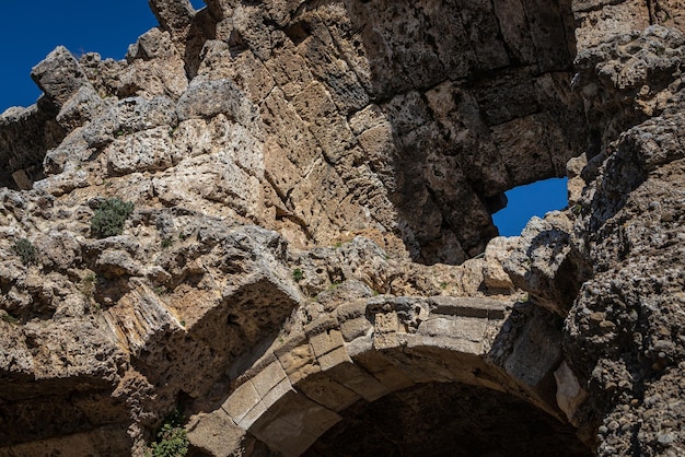 Roman ruins at GrecoRoman city in Antalya province of Turkey Ancient city of Pamphylia