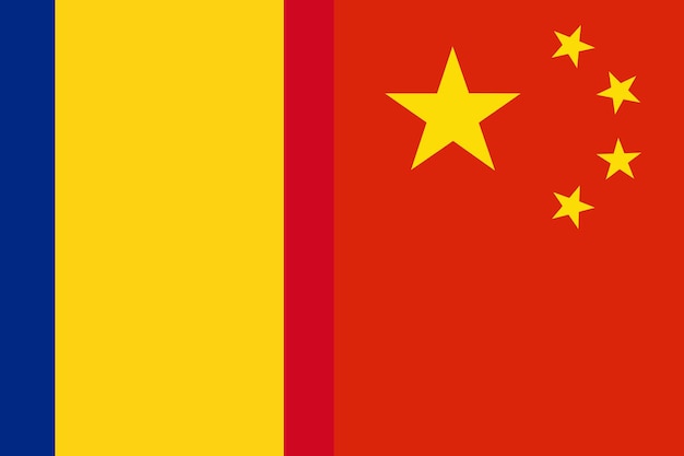 Romania and China flag countries