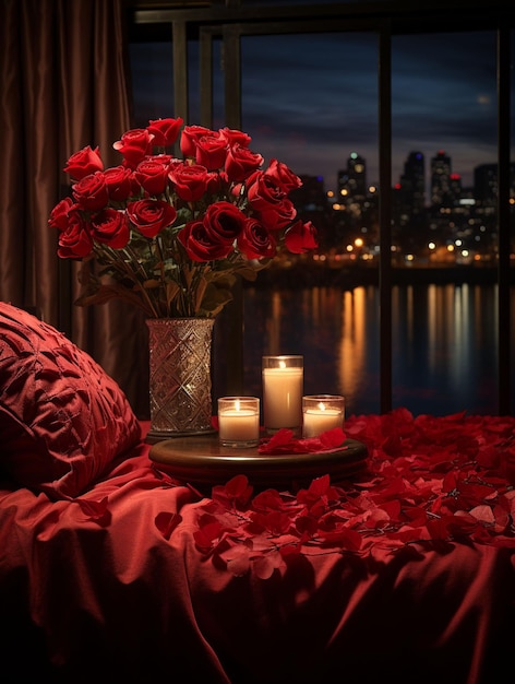 Romantic atmosphere HD Wallpaper Stock Image