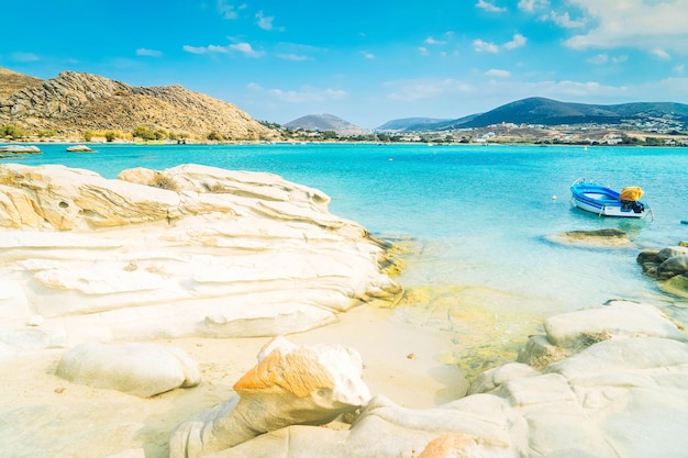 Romantic beach at greek island