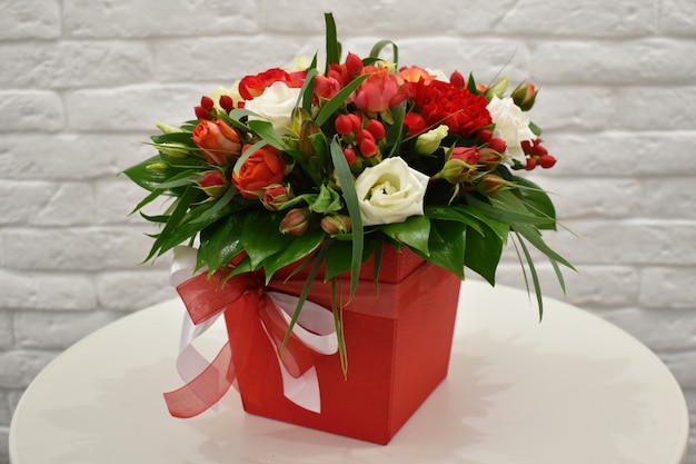 Romantic bloom bouquet of flowers