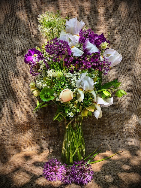 Romantic bouquets of spring flowers