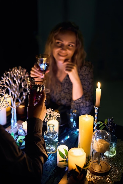 Romantic Candlelit Dinner for Two in restaurant