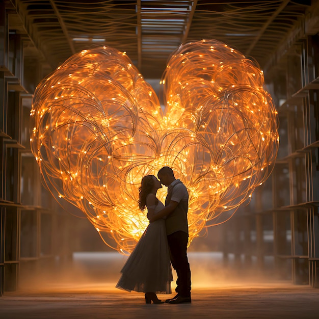 A Romantic Couple's Valentine's Day Hug Embracing love they shared a moment of pure connection on