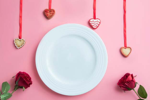 Romantic Dinner Setting For Valentines Day